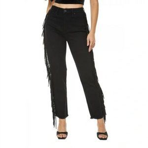Juicy Couture Venice Fringe Jeans Straight Leg Size 26 NWT